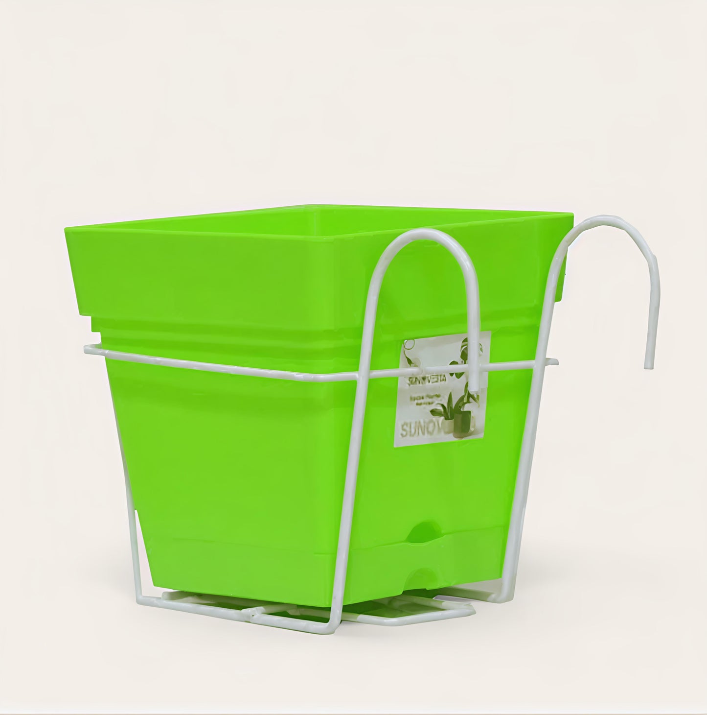 قصرية زرع مربعة مع حامل معدني للتعليق