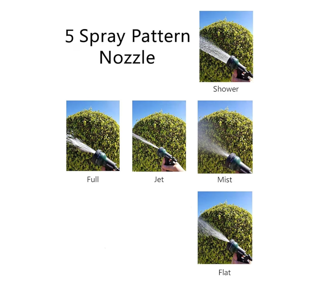 خرطوم مياه (20متر) حلزوني مع مسدس متعدد الاشكال