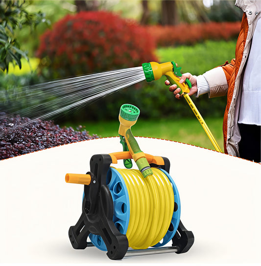 بكرة خرطوم مياه (20متر) مع مسدس 10انماط للرش