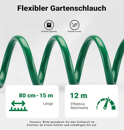 خرطوم مياة (15متر)حلزوني مع مسدس متعدد الاشكال