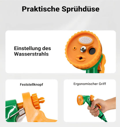 خرطوم مياة (15متر)حلزوني مع مسدس متعدد الاشكال