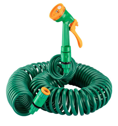 خرطوم مياة (15متر)حلزوني مع مسدس متعدد الاشكال