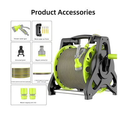 بكرة خرطوم مياه 30 متر مع رشاش متعدد الاستخدام