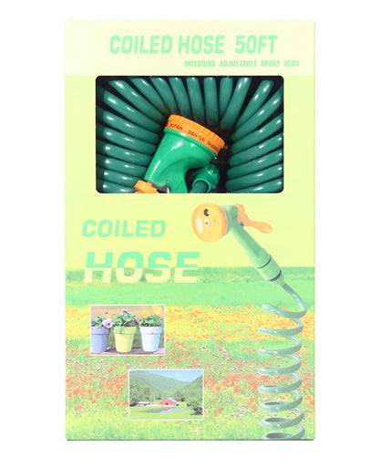 خرطوم مياة (15متر)حلزوني مع مسدس متعدد الاشكال