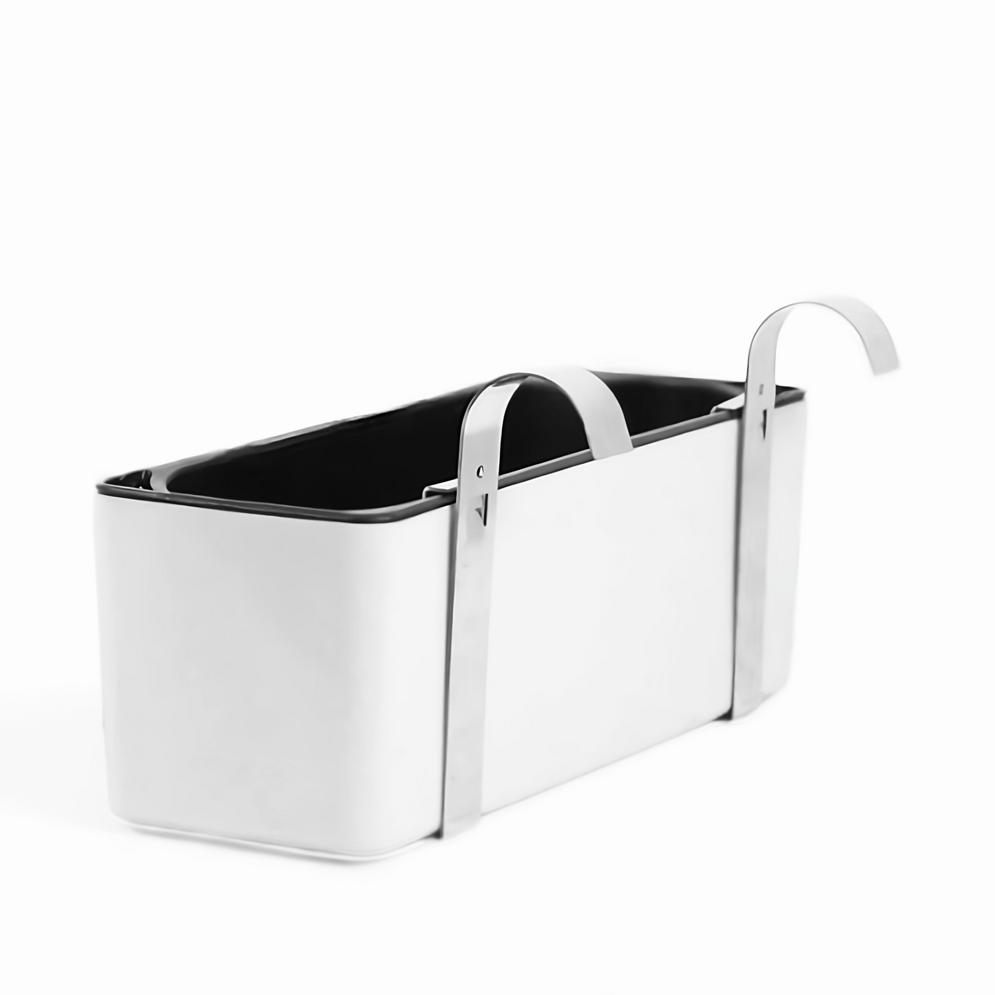 حوض زراعة كلاسيكي بلون (الابيض) مقاس 13 ×40 مع الحامل