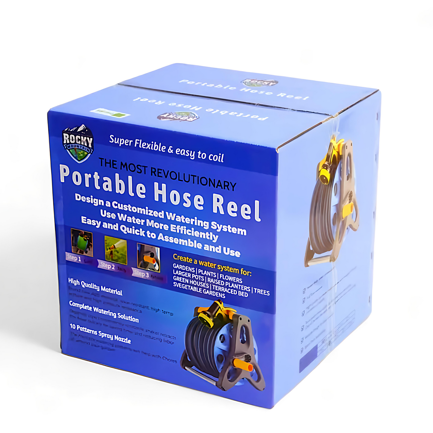 بكرة خرطوم مياه (20متر) مع مسدس  10انماط للرش