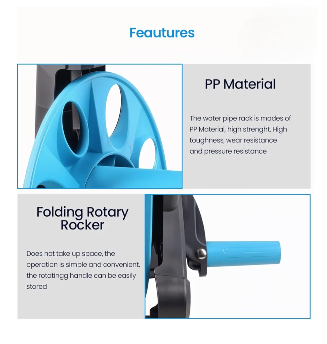 بكرة خرطوم مياه (20متر) مع مسدس متعدد الاشكال