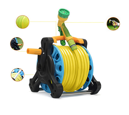 بكرة خرطوم مياه (20متر) مع مسدس  10انماط للرش