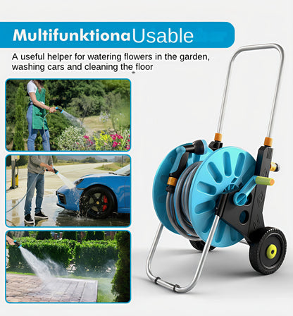 بكرة خرطوم (عربة متنقلة) بخرطوم (30متر) ومسدس متعدد الاشكال